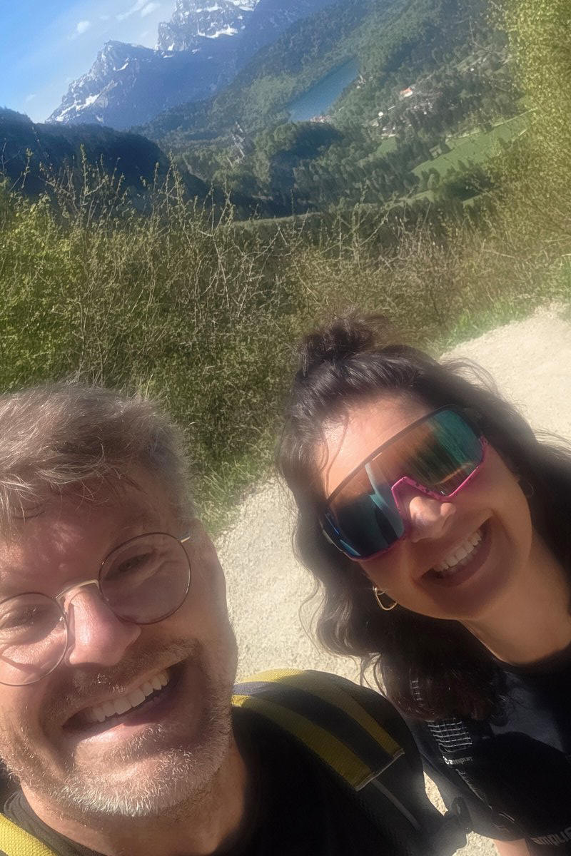 Wanderung Rohrkopfhütte in Schwangau mit Sandra Bischof und Mathias Starzer - Katzi auf dem Wanderweg